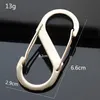 Car styling Portable Stainless Larger S Buckle 8 Type Key Keychain Clasps Clips Car Keychain Auto Interior Decoration308E