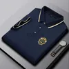 T-Shirts 2023 Men's Summer Menswear Designer Polo Shirt Short Sleeve T-Shirt Embroidered Lapels Mens Top Trendy Clothing Sale Luxury Business Wear Size M-3XL 240304