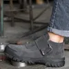 Chaussures de sécurité de travail pour hommes, bottes Anti-écrasement à bout en acier, Anti-crevaison, chaussures de travail indestructibles, chaussures de travail de Construction pour hommes 240220