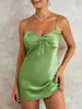 Women's Sleepwear Womens Babydoll Lingerie Satin Chemise Nightgown V-Neck Full Slips Sleep Dress Sexy Nightwear