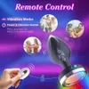 Vibrateur anal à distance sans fil avec lumière LED, jouet sexuel pour hommes et femmes, plug anal, massage de la prostate, vibrateur vaginal, anus, plug anal 240227