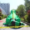 6 ml (20 Fuß) mit Gebläse, riesige aufblasbare Eidechsen-Schlauchboote, Ballon-Maskottchen mit Streifen für Werbung für aufblasbare Dekoration