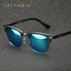 VEITHDIA Retro Sunglasses Unisex Aluminum UV400 Men Polarized Vintage Eyewear Outdoor Driving Women Sun Glasses For Male 6690 240220