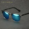 Veithdia retro okulary przeciwsłoneczne unisex aluminium Uv400 mężczyzn spolaryzowane vintage okulary na zewnątrz kobiety damskie okulary przeciwsłoneczne dla mężczyzn 6690 240220