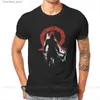 T-shirt da uomo Kratos Silhouette God of War Game T Shirt Vintage Adolescente Grunge T-shirt O-Collo di grandi dimensioni Grandi vendite Harajuku Mens Top L240304
