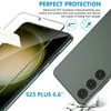 Protecteur d'écran entièrement transparent pour Samsung S24 Ultra, Film de protection contre le déverrouillage par empreinte digitale, en verre trempé pour S24 S23 PLUS S22 Ultra