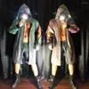 Sahne Giyim Gece Kulübü Erkek Şarkıcı Hip Hop Kıyafetleri Toz Cloak Uzun Ceket Rapçileri Performans Kapşonlu Ceket İçi Döviz Sleeve Preatk B