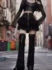 Vestidos goth laço escuro retalhos shopping gótico plissado saias grunge estética punk bandagem zip up mini saia feminina streetwear alt roupas