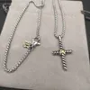 Hanger kettingen dy ketting voor mannen kruis hanger ketting DY sieraden zilver retro vintage designer sieraden heren kettingen man ketting verjaardag man feest verjaardag G