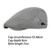 Bérets Men's Mesh Plat Cap Visor Hat Sports Paintre masculin réglable pour le jardinage d'âge moyen et de jardinage âgé Randonnée extérieure