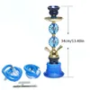 Arabisches Wasserpfeifen-Set, Glas-Wasserpfeife, Shisha, Doppelschlauch, Keramikschale, Zubehör, Geburtstagsgeschenk 240220