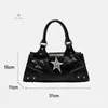 Y2K GOTHic Star Girl Black Bag Women Vintage Torebka Modna torba na ramię Duża pojemność Pu Crossbody Got Torebka Punk Tote Torby 240219