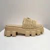 Designer Sandals Woman Crochet Slides Slifori neri Cunettatori Piattaforma Piattaforma Slitto Summer Mule Cinghies Dimensioni 35-41