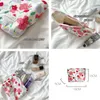 Fragmented Flower Makeup Large Capacity Zipper Handheld Women's Outgoing Toilet Supplies, Sundry Storage Bag, Mouth Red Envelope 4411