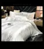 sets 70% silk 30% ice silk bedding sheets duvet cover full set doublesided fourpiece set satin summer bedroom sheets
