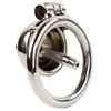 Chastity Cage with Catheter Cock Cage Removable Urethral Dilator Stainless Steel Male Chastity Device Sex Toy for Men