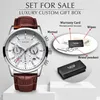 LIGE Top Luxury Fashion Leather Strap Quartz Men Watches Casual Date Business Male Wristwatches Homme Montre Clock Box 210310330b