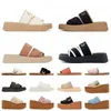 Mila Platform Chloes Sandals Famous Designer Women Woody Flat Mule Slides Linen Wedge Cloud Soft Slippers White Black Beige Pink【code ：L】Shoes