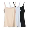 Camisoles Tanks Weibliche Camis Baumwolle Solide Sexy Wild Chiffon Tops Ärmellose Gurt Grundlegende Frauen Sommer Weste Leibchen Ernte Farbe 2024