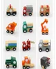 Söt mini olika träbil flygplan barn leksaker mjuk montessori trät barn fordons leksaker för barn pojkar flickor gåva 12 st.