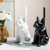 Cleaning Brushes Bathroom Toilet Brush Ceramic Animal Long Enough Handle Cleaning Brush Home Accessories Toilet Brush Bathroom DecorationL240304