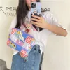 New Orange Flower Makeup Korean Edition Instagram Style Student Large Capacity Travel Portable Toilet Storage Bag 528191