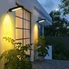 Lampada da parete 18led luci solari angolo regolabile esterno per decorazione cortili giardino recinzione cortile