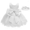 Abiti da ragazza Abito da principessa per 1 anno Neonate nate 2 ° compleanno Tutu Abito da battesimo Bambino Tulle Battesimo di nozze Abiti soffici