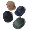 Bola Caps Clape Corduroy Borda Curta Boné de Beisebol Clássico 5 Painel Snapback Ajustável Pai Chapéus Cor Sólida Soft Fitted Kappe