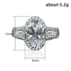 Hochzeit Ringe Huitan Luxus Bunte Oval CZ Für Frauen Verlobung Party Temperament Weibliche Ring Phantasie Geschenk Trendy Schmuck