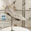 Rene Caovilla Moda Sandalet Tasarımcı Yüksek Topuklu 1.5 cm Kadın Düğün Ayakkabıları Kristal Dekorasyon Gerçek Deri Ayak Ayak Bileği Kayışı Toka Elbise Ayakkabı Ayakkabı