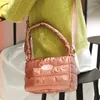 Akşam çantaları serin düz renkli kadın omuz çantası moda kapitelenmişfemale kare crossbody casual yastıklı bayanlar debriyaj çanta çantası