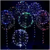Décoration de fête Colorf 18 pouces LED ballon lumineux fournitures de mariage de Noël dortoir transparent bulle anniversaire lumière guirlande lumineuse Dhulb