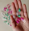 1000 x 05ml Clear Glass Bottle with Colorful Plastic Stoppers 1018mm Plastic Lid Small Glass Vials Whole6564924