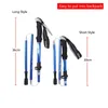 5-Section Outdoor Fold Trekking Pole Camping Portable Walking Hiking Stick For Nordic Elderly Telescopic Club Easy Put Into Bag 240304