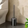 Reinigungsbürsten Luxus-Toilettenbürste Space Aluminium Wand-Toilettenbürste Kein toter Winkel Haushaltsreinigungsutensilien BadezimmerzubehörL240304