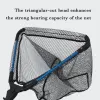 Strumenti pieghevoli a rete da pesca con impugnatura telescopica in lega in alluminio Net triangolazione con rivestimento in gomma per pesca esterna 41 x 92 cm