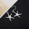 Boucles d'oreilles pendantes en argent Sterling 925, jolie étoile de mer pour femmes, cadeaux de fête de mariage, de vacances, bijoux classiques