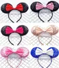 European and American Full sequined Mouse Headband Sequined Bow Hair Accessories Children Ears Hair Card High Quality ZFJ8475646687