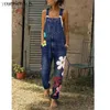 Damesjeans Jeans Lugentolo Jean Overall Lente Herfst Bloem Midden taille Zak Casual Effen Lang 240304