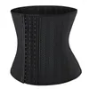 Shapers pour femmes avant 30cm latex taille formateur 25 acier désossé respirant trou d'air corset noir nu cincher