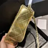 Designer-Umhängetasche für Damen, Make-up-Tasche, Sterne, Leder, gesteppt, Diamant-Stickerei, Gold-Hardware, Schnalle, Luxus-Handtasche, modische Taschen, Ketten-Umhängetaschen