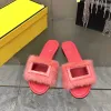 Women Slippers Winter Home Fur Slippers Indoor hotels flat slide House Full Furry Soft Fluffy Plush Flats Heel Non Slip Luxury Designer Shoes Casual Ladies