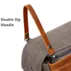 Toatetry Bag For Men Shaving Kit Crazy Horse Leather Dopp Travel Mens Canvas 240227