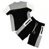 Suisses de survêtement pour hommes Fashion Mens Patch Stich T-shirt Shorts Sets Summer Gym Sports Tshirts Crossfit décontractés 2
