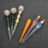 Unique Design Glass Dab Tool Oil Wax Rig Dabber Tools Stick Carving Tool Smoking Accessories Tobacco Dab Cap For E Nails Quartz Nail LL