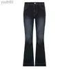 Jeans pour femmes Jeans Bootcut Femmes Low Rise Flare Pantalon Pantalon en détresse Lavé Slim Vintage Bell Bottoms 240304