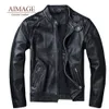 2024 COWHide Leather Jacket Mens Motorcykelcyklist Spring Natural Guga Läderjackor de Cuero äkta S-6XL PY043240304