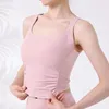 Camisas activas con logo Mujer Camiseta deportiva de tirantes Tirantes anchos para el hombro Gimnasio Yoga Sling Secado rápido Transpirable Ocio Ejercicio al aire libre Cultivo