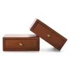 Jewelry Pouches Antique Drawer Box Solid Wood Ring Necklace Bracelet Storage Earpiece Play